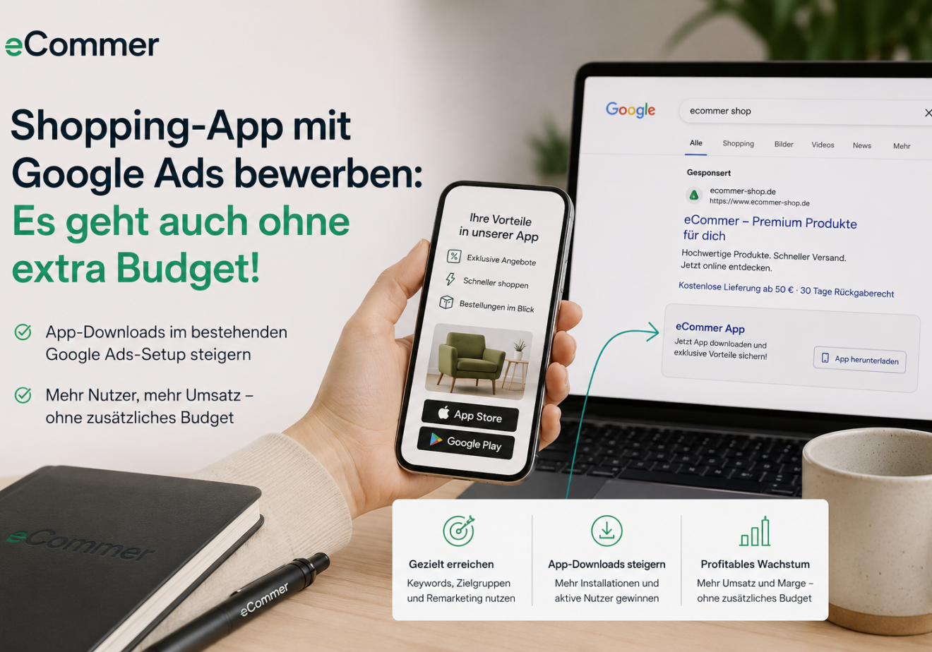 Shopping-App mit Google Ads bewerben: Es geht auch ohne extra Budget!