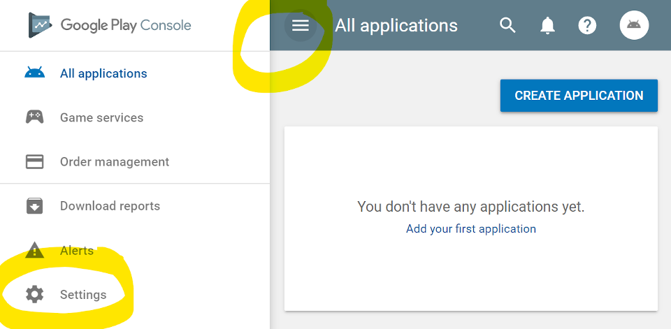 Settings Menu