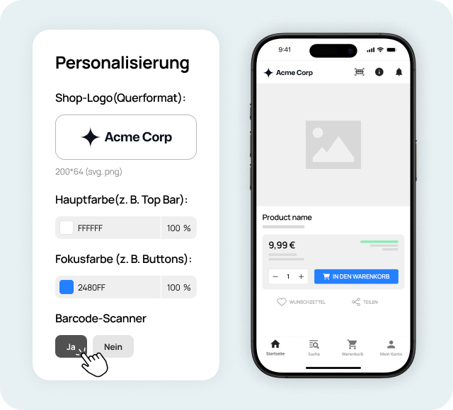 Pushly einrichten: Logo, Farben und Startbildschirm wählen